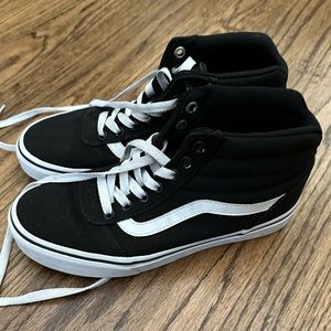 Size 7 Black Vans Ward High Tops Good Used Condition